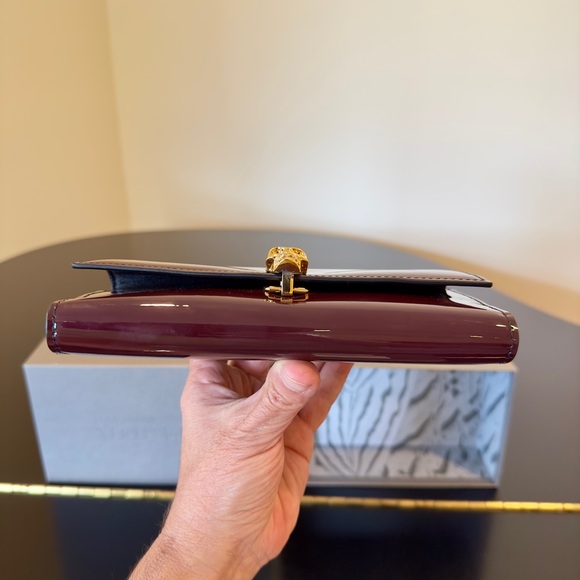 NWT Luxury RARE Chic Authentic Alexander McQueen Patent Leather Skull Wallet - Picture 6 of 17